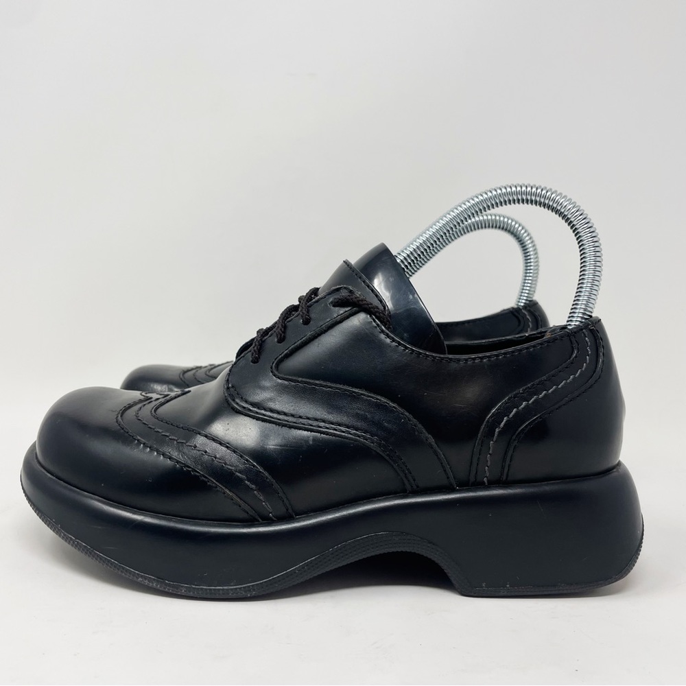 Dansko Melodie 90s Y2K Leather Wingtip Oxford Chunky Platform Shoes 37